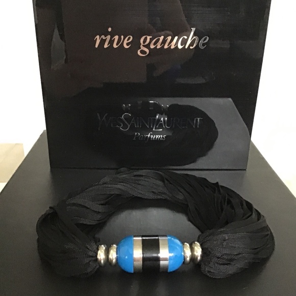 YSL Rive Gauche signature perfumed jewel necklace with original YSL box - Picture 12 of 13